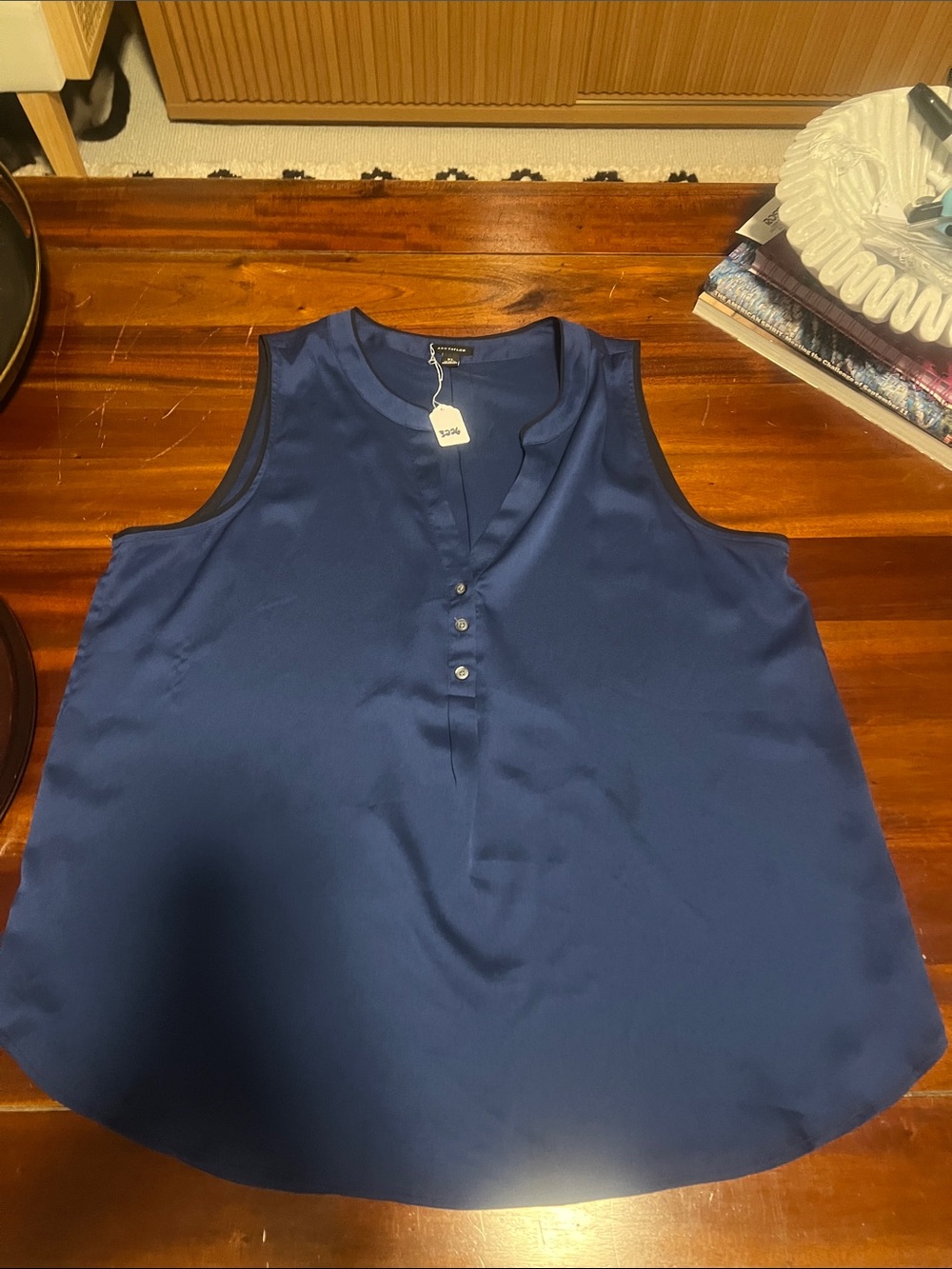 Ann Taylor Navy Sleeveless Tank